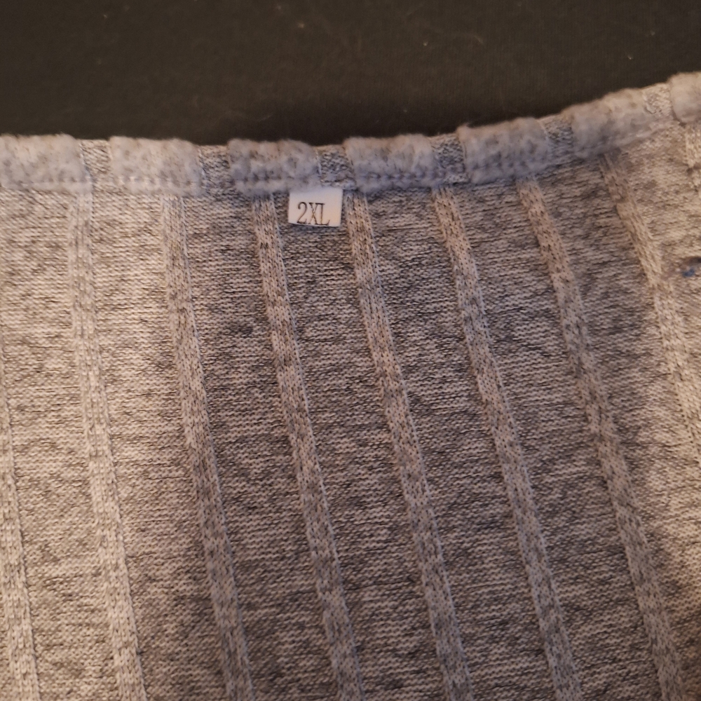 Gray Ribbed Knit Dress - Picture 2 of 2